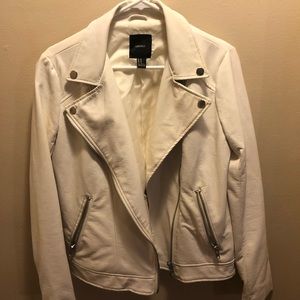 Off white leather jacket